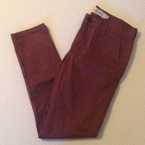 Topman Stretch Skinny Pants Burgundy